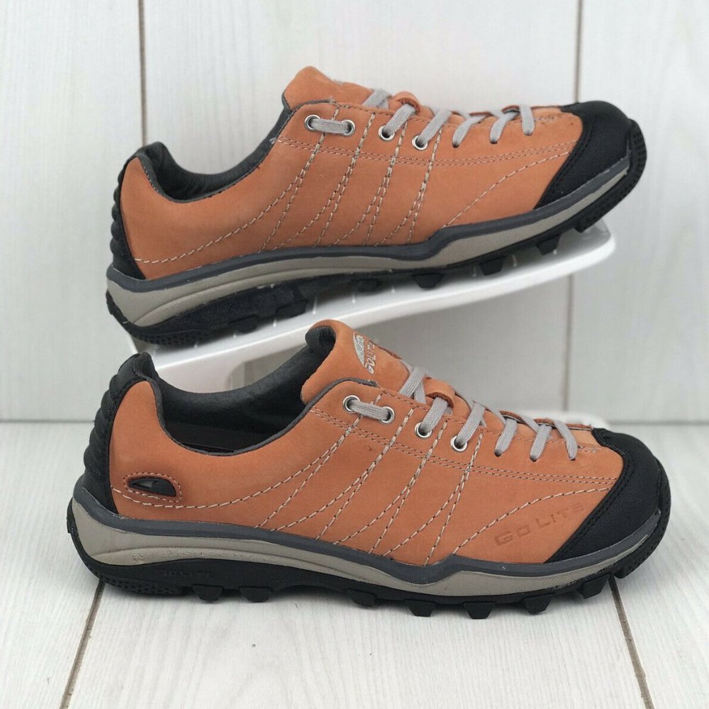GoLite Lime Lite Leather Trail Hiking Shoes SZ 8